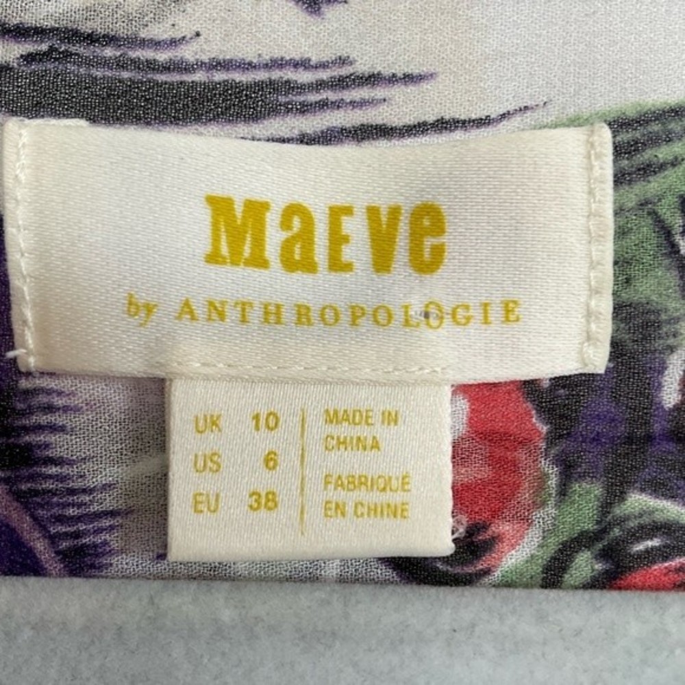 Anthropologie Floral Maxi Dress - Purple and Red - Picture 5 of 7